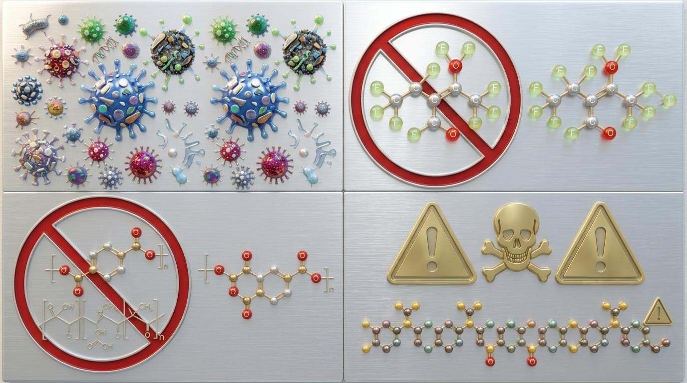 NANOPLASTICS, FOREVER CHEMICALS, PHTHALATES/BPA, PFAS